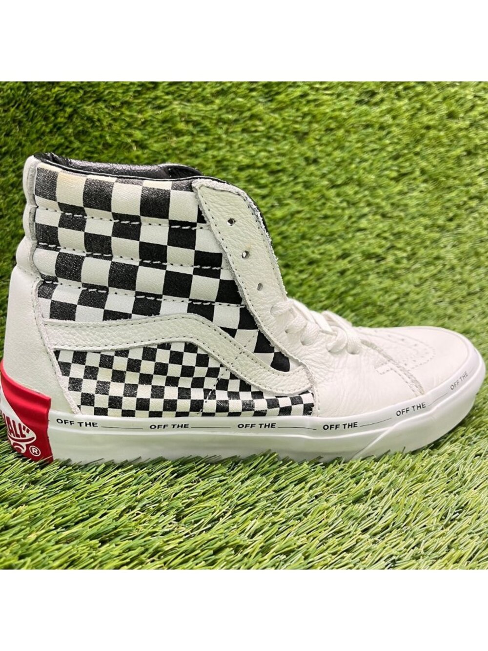 Vans SK8-Hi Reissue CAP Womens Size 8.5 Mens 7 White Athletic Shoes Sneakers